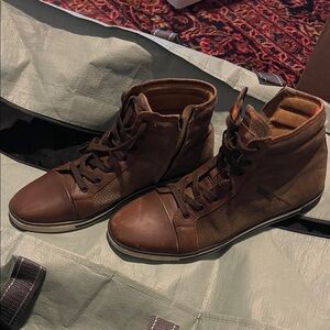 Kenneth Cole Men's Dark Brown High-Top Sneakers